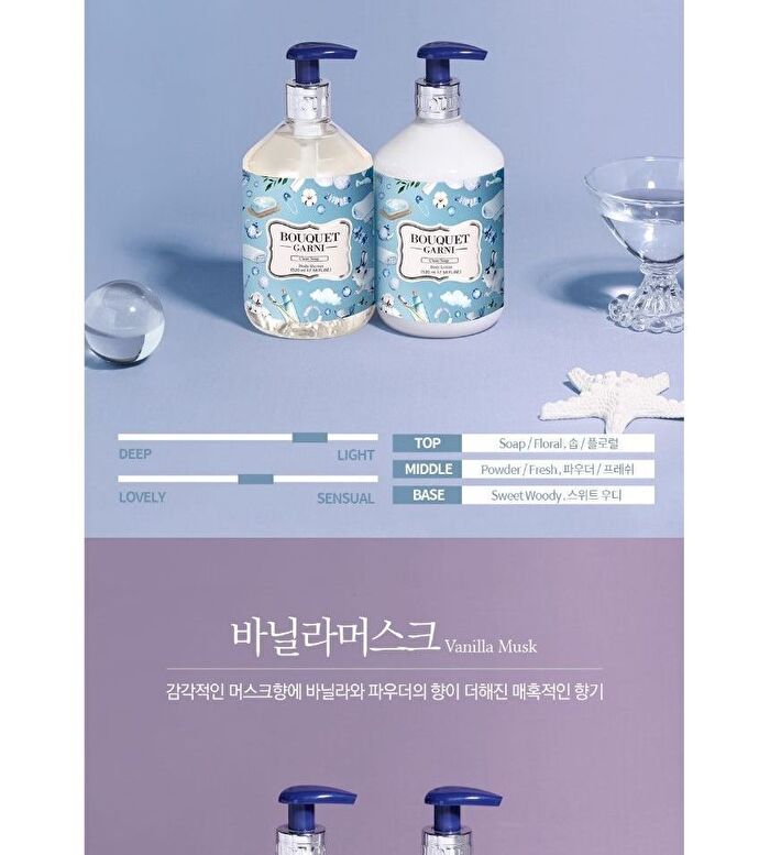 Bouquet Garni Body Lotion - 8 Types - 520ml - Rose Garden