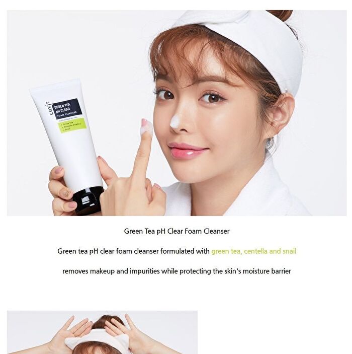 coxir Green Tea pH Clear Foam Cleanser - 150ml