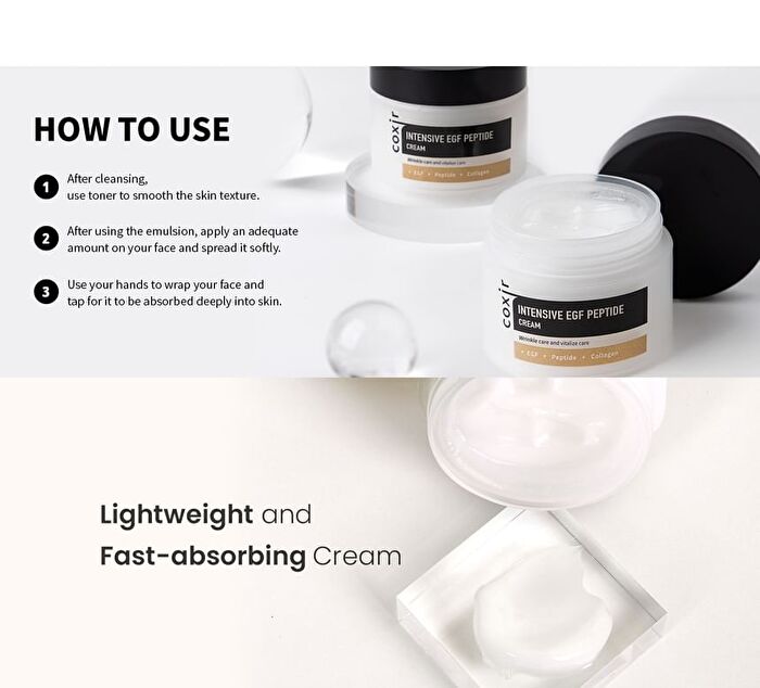 coxir Intensive EGF Peptide Cream - 2025 Version - 50ml