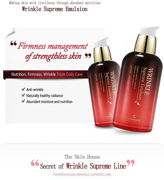 the SKIN HOUSE Wrinkle Supreme Emulsion - 130ml