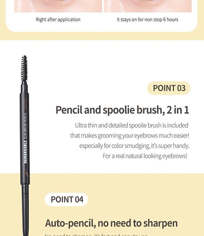 Remarkable Slim Brow Pencil - 3 Colors - #01 Gray Brown