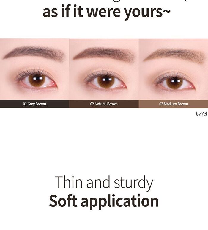 Remarkable Slim Brow Pencil - 3 Colors - #02 Natural Brown