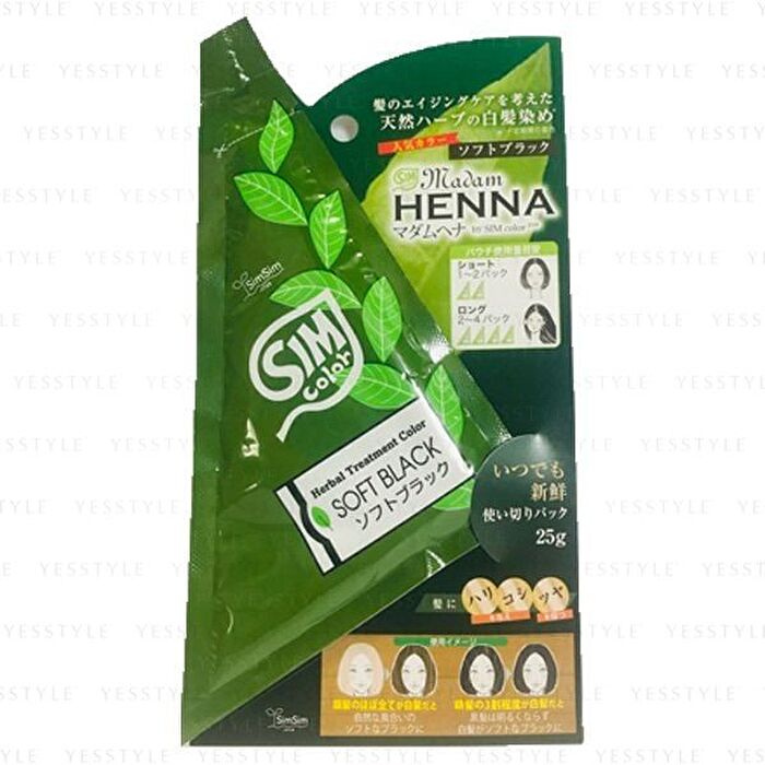 Madame Henna Herbal Treatment Color - Soft Black