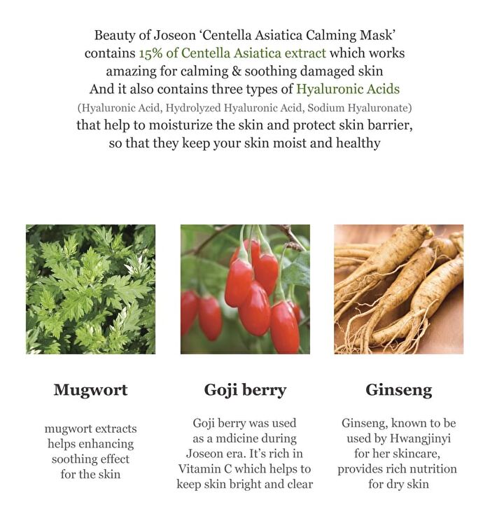 Beauty of Joseon Centella Asiatica Calming Mask Set - 25ml x 10 pcs