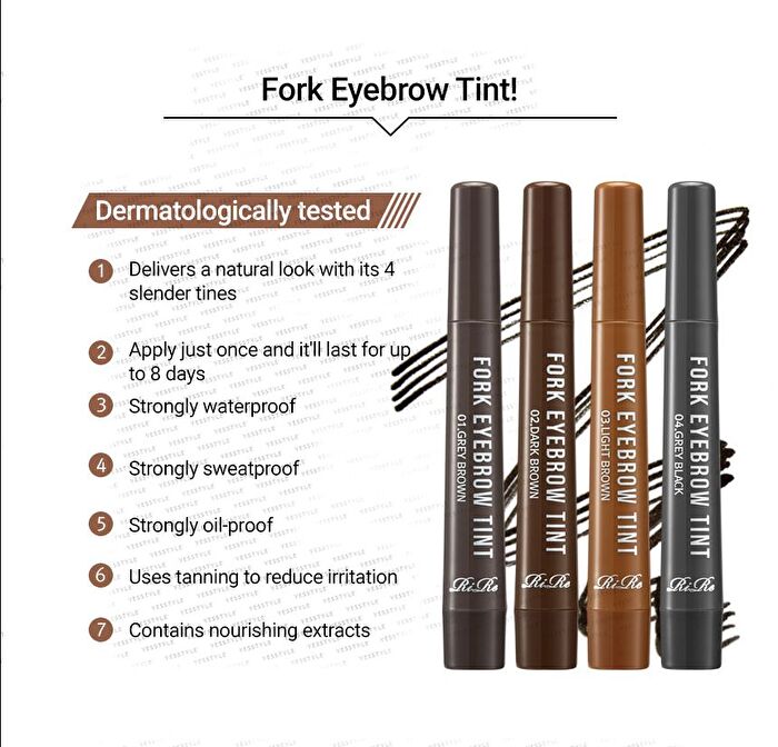 Fork Eyebrow Tint - 4 Colors - #04 Grey Black