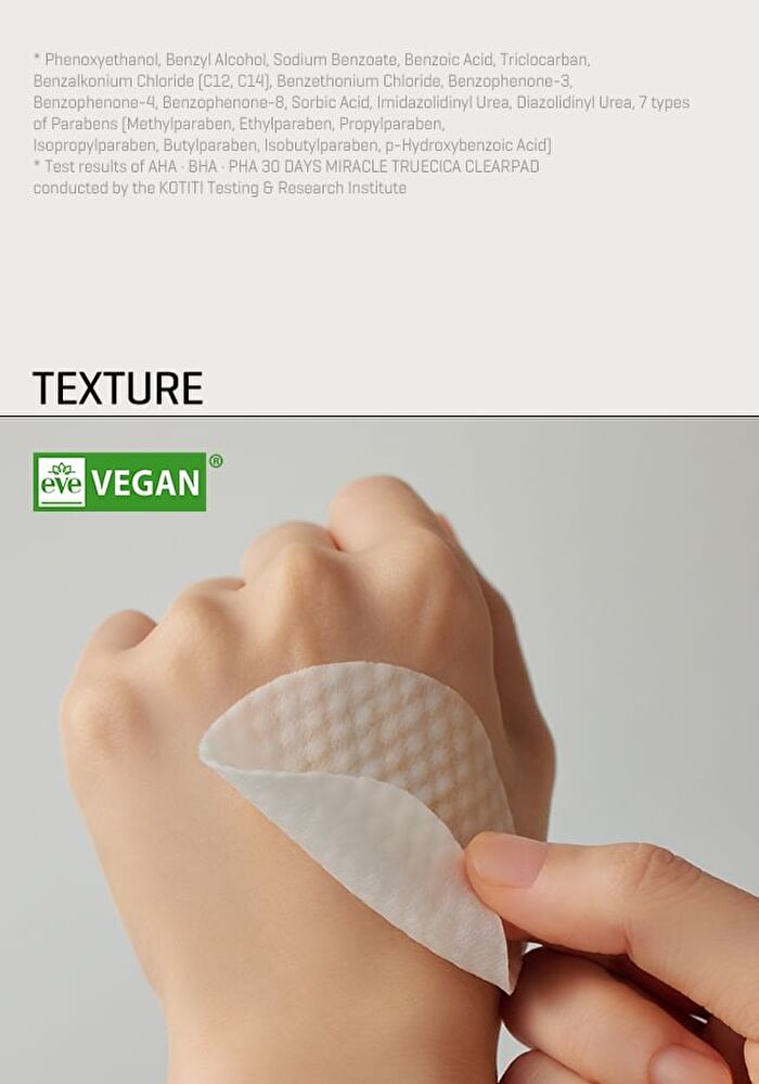 AHA, BHA, PHA 30 Days Miracle Truecica Clear Pad - 70 pcs