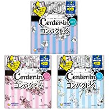 Center-In 1/2 Night Wing Feminine Pads 30.5cm - No Fragrance - 12 pcs