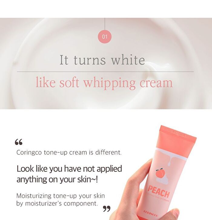 Coringco Peach Whipping Tone Up Cream - 50ml