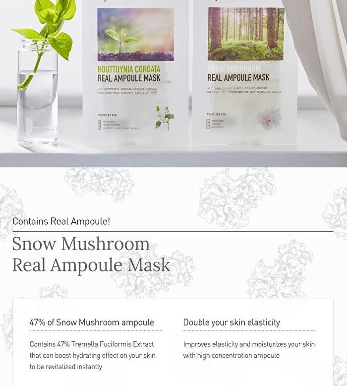 Real Ampoule Mask Set - 2 Types - #01 Houttuynia Cordata