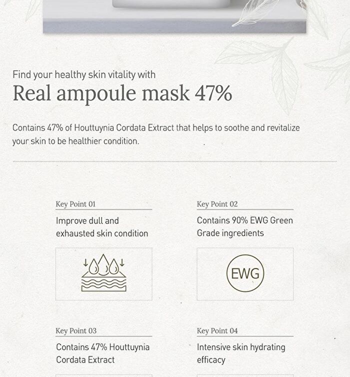 Real Ampoule Mask Set - 2 Types - #01 Houttuynia Cordata