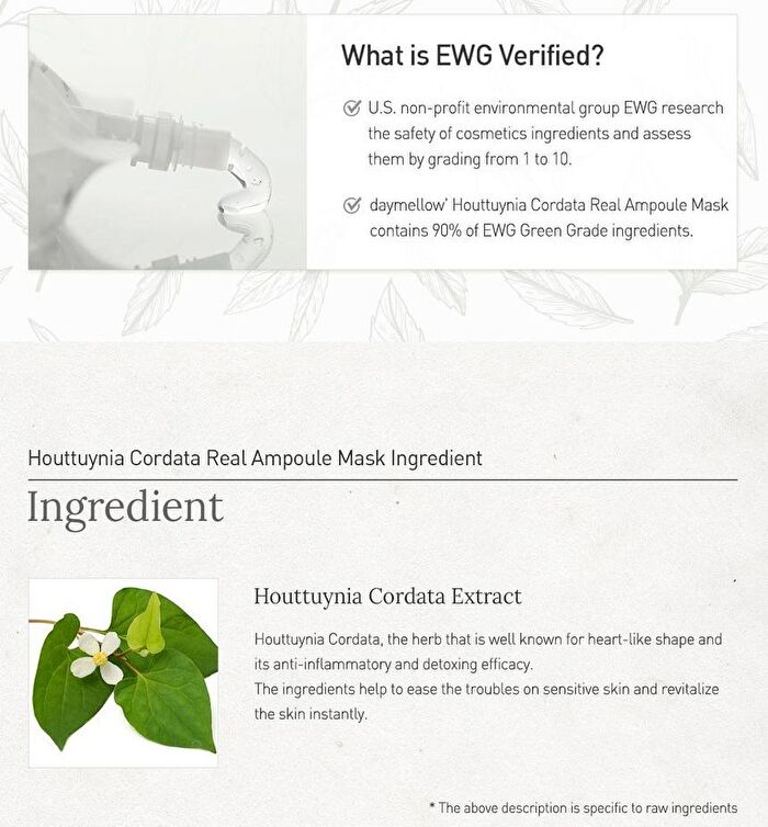 Real Ampoule Mask Set - 2 Types - #01 Houttuynia Cordata