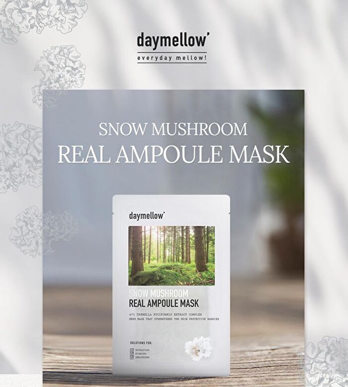 Real Ampoule Mask Set - 2 Types - #02 Snow Mushroom