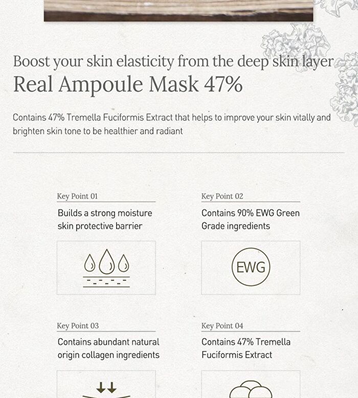 Real Ampoule Mask Set - 2 Types - #02 Snow Mushroom