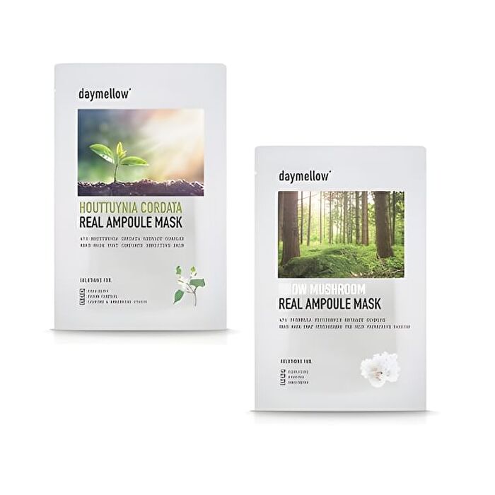 Real Ampoule Mask Set - 2 Types - #02 Snow Mushroom