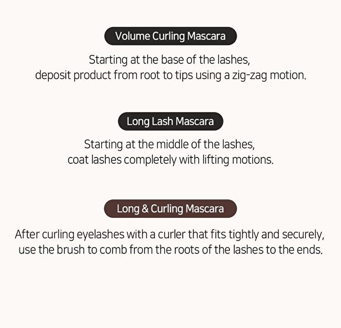 Mascara - 3 Types - Long & Curling