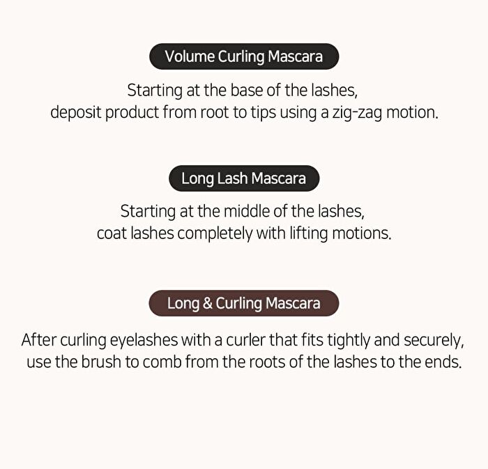 Mascara - 3 Types - Long & Curling