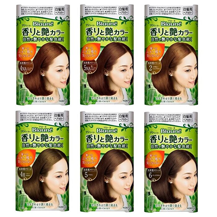 Blaune Aroma & Gloss Hair Color Cream - 6 Dark Brown