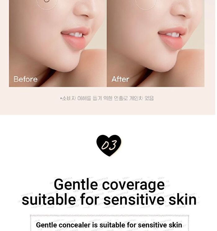 peripera Double Longwear Cover Concealer - 5 Colors - #01 Pure Ivory