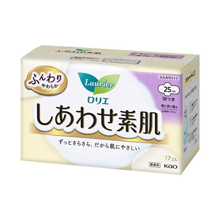 Laurier Happy Bare Skin Feminine Pads 25cm - 17 pcs