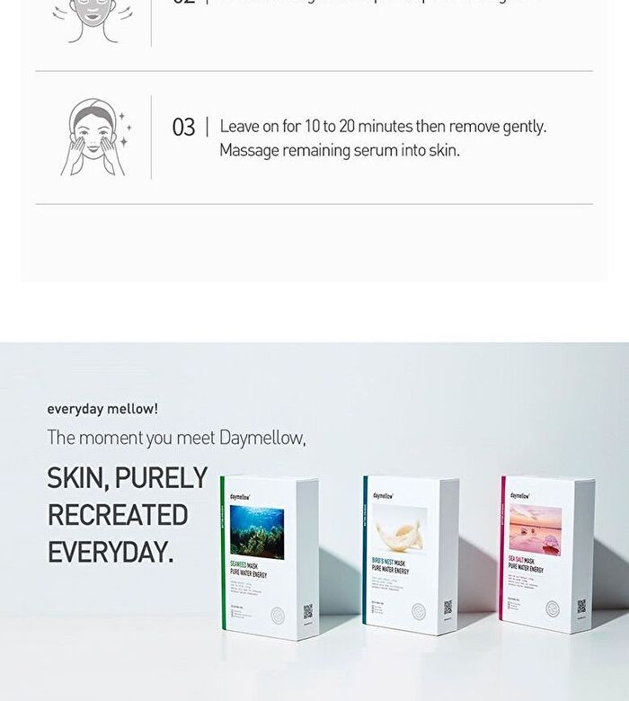 Pure Water Energy Mask Set - 3 Types - #01 Seaweed