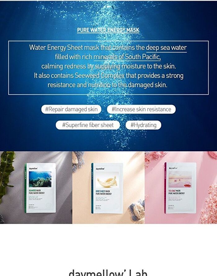 Pure Water Energy Mask Set - 3 Types - #01 Seaweed