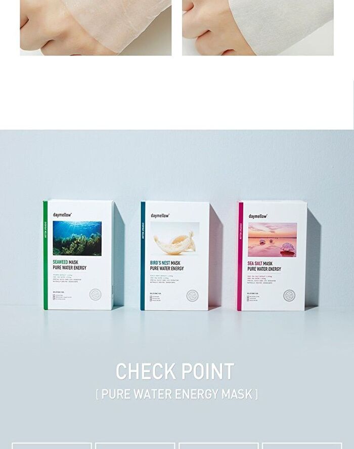 Pure Water Energy Mask Set - 3 Types - #01 Seaweed