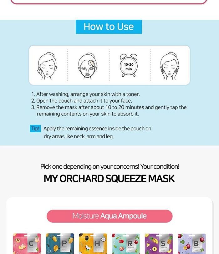 My Orchard Squeeze Mask Set - 9 Types - Nutrition Ampoule - Shea Butter