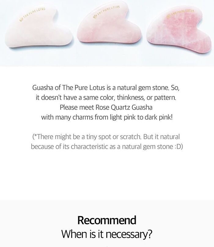 The Pure Lotus Rose Quartz Guasha - 1 pc