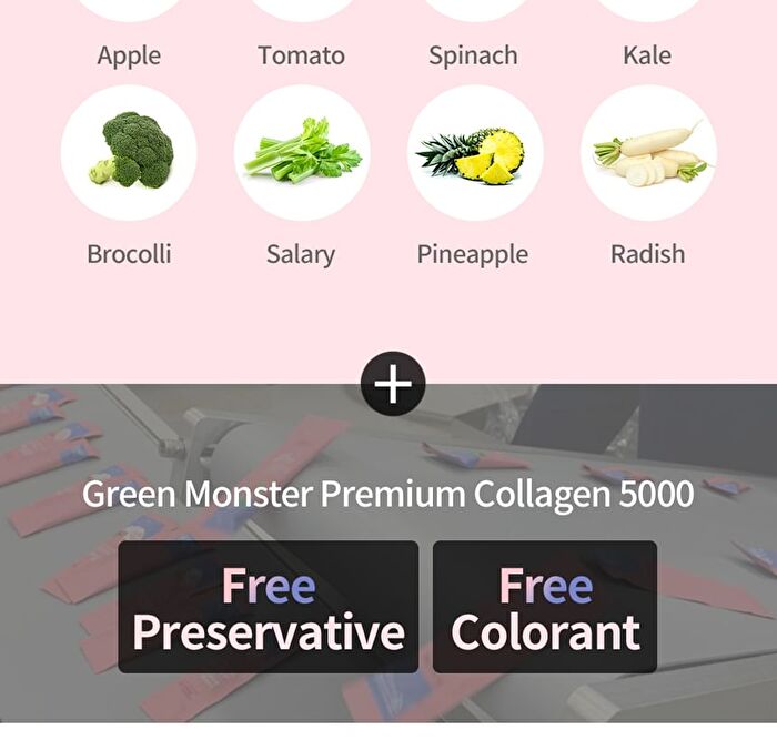 Green Monster Premium Collagen 5000 - 20g x 15 packets