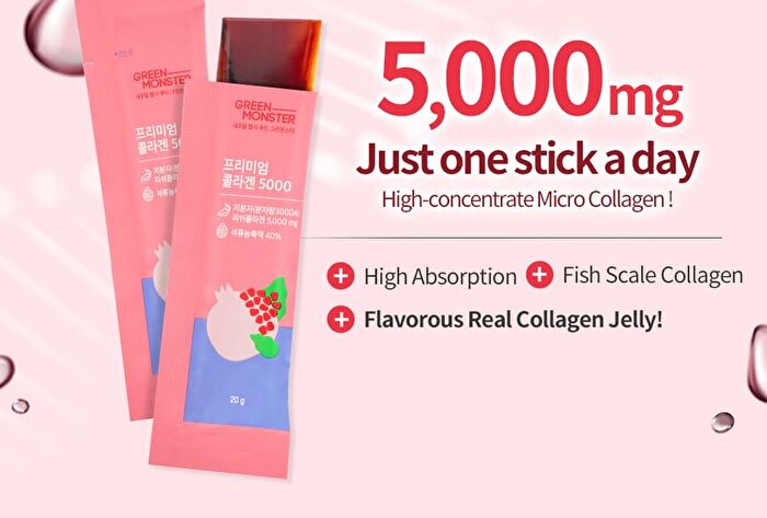 Green Monster Premium Collagen 5000 - 20g x 15 packets