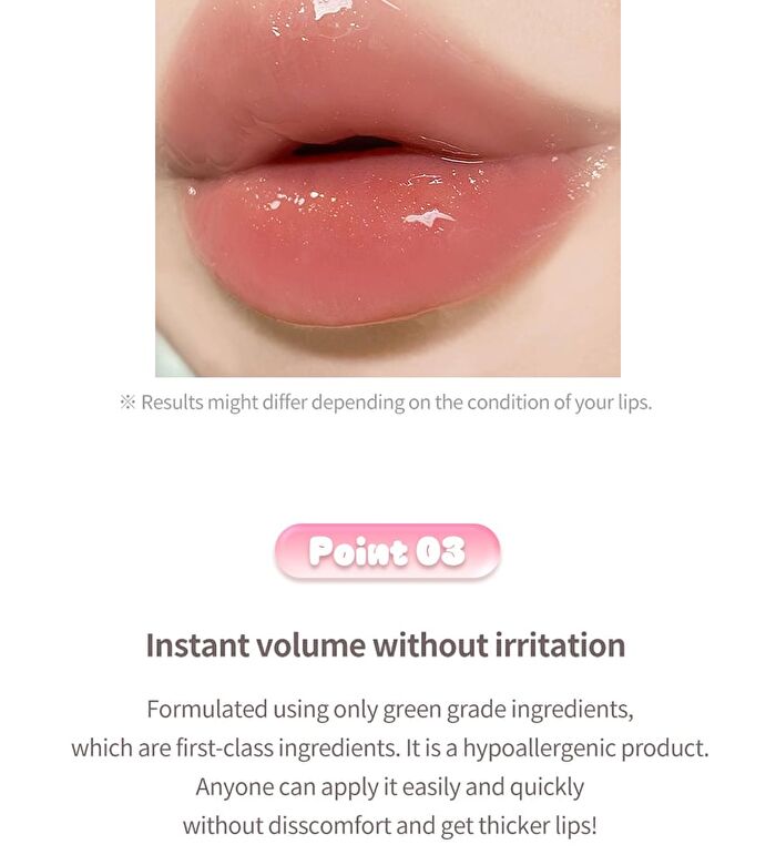 Jelly Lip Plumper Tint - 15 Colors - #P01 Sparkling Champange