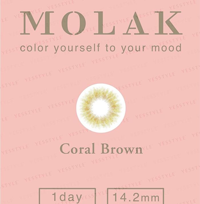 Molak 1 Day Color Lens Coral Brown 10 pcs - P-2.50 (10 pcs)