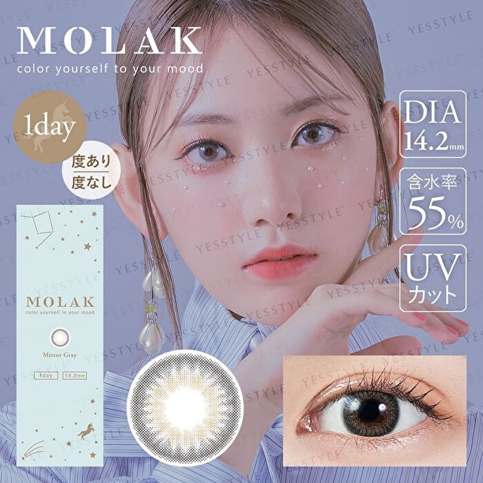 Molak 1 Day Color Lens Mirror Gray 10 pcs - P-2.50 (10 pcs)