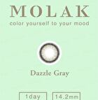 Molak 1 Day Color Lens Dazzle Gray 10 pcs - P-0.00 (10 pcs)