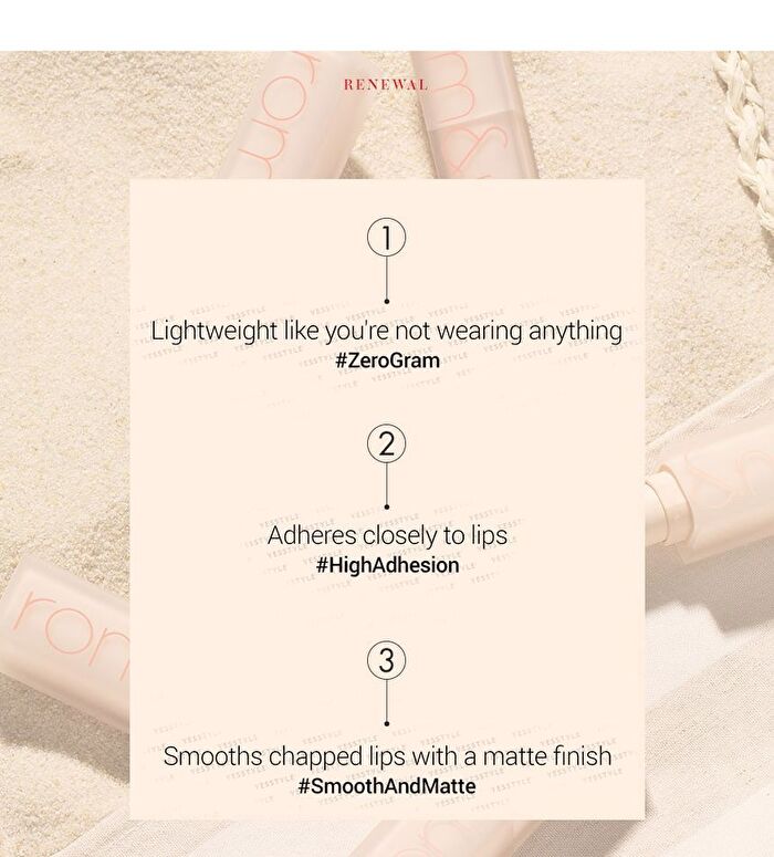 romand Zero Matte Lipstick NEW - 20 Colors - #12 Something