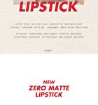 Zero Matte Lipstick NEW - 20 Colors - #15 Midnight