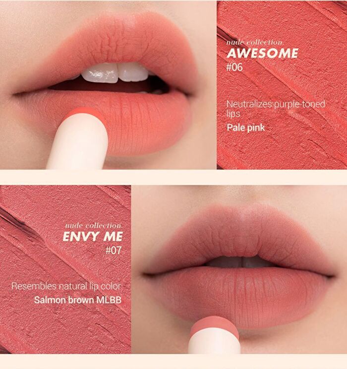 romand Zero Matte Lipstick NEW - 20 Colors - #19 Red Surfer