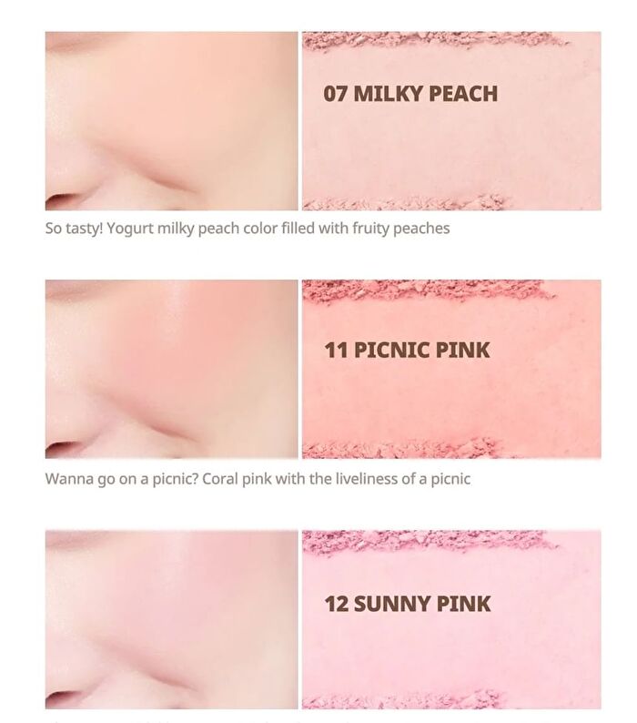peripera Pure Blushed Sunshine Cheek - 13 Colors - #01 Calm Pink