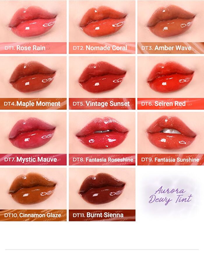 Aurora Dewy Tint - 11 Colors - #DT6 Seiren Red