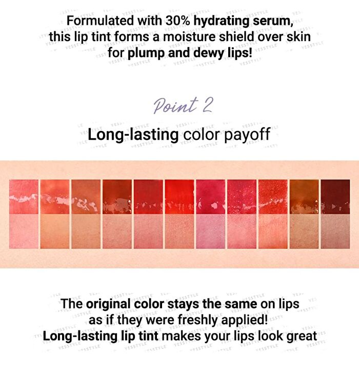 Aurora Dewy Tint - 11 Colors - #DT6 Seiren Red