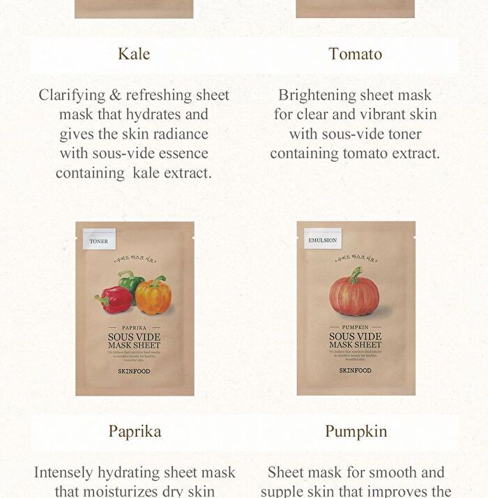 Skinfood Sous Vide Mask Sheet - 10 Types - #05 Kale