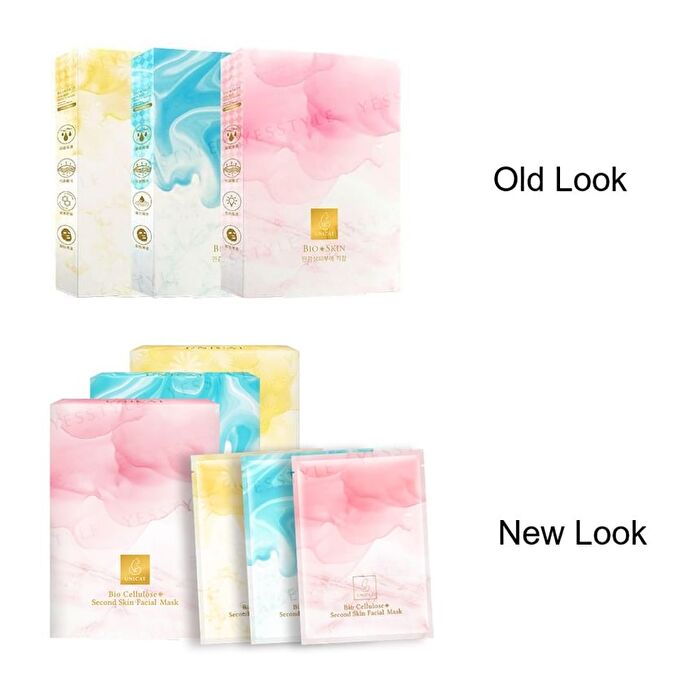 Unicat Bio Cellulose Second Skin Facial Mask - Whitening - 3 pcs