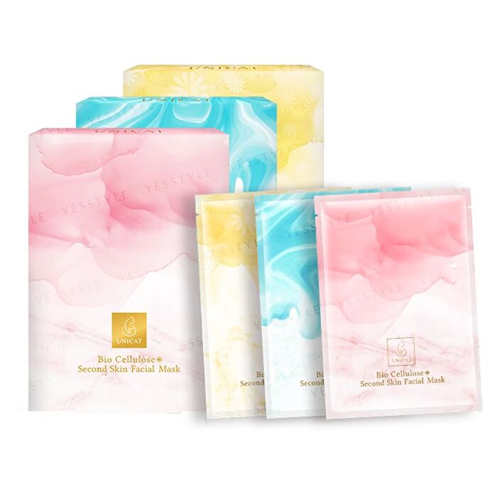 Unicat Bio Cellulose Second Skin Facial Mask - Whitening - 3 pcs