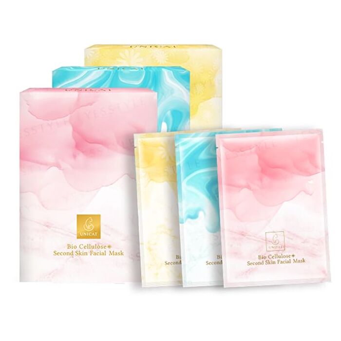 Unicat Bio Cellulose Second Skin Facial Mask - Whitening - 3 pcs