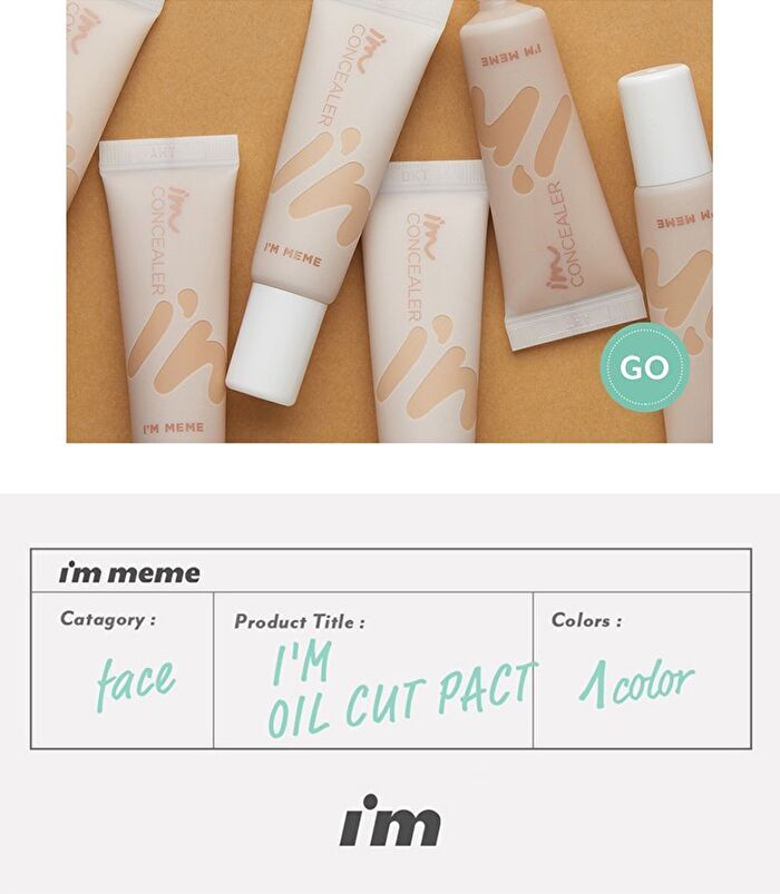 I\'m Meme I\'M Oil Cut Pact - #001 Skin Mattifying