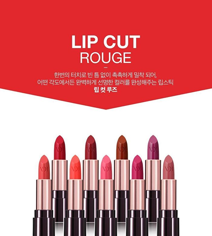 Vdivov Lip Cut Rouge NEW - 3 Colors - RD304 Red Fantasy