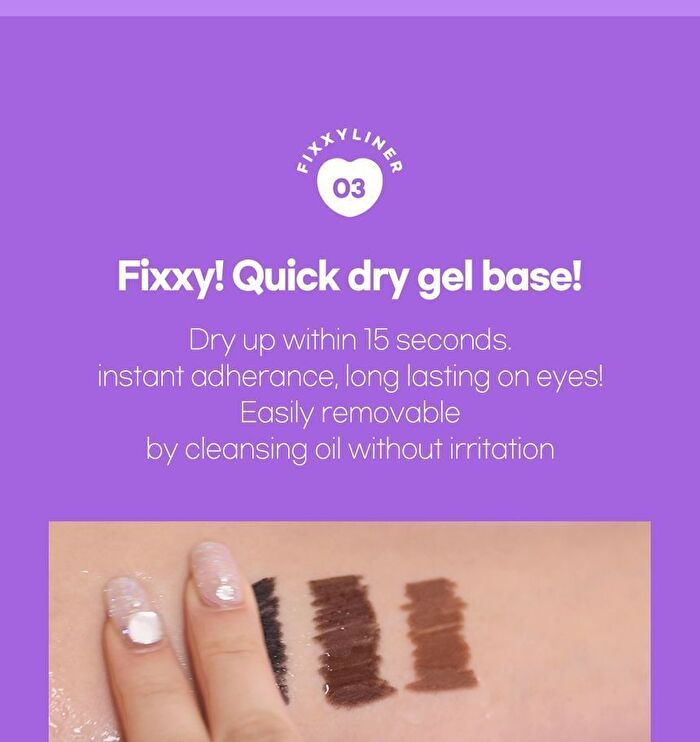 Slim Waterproof Fixxy Liner - 3 Colors - #01 Black