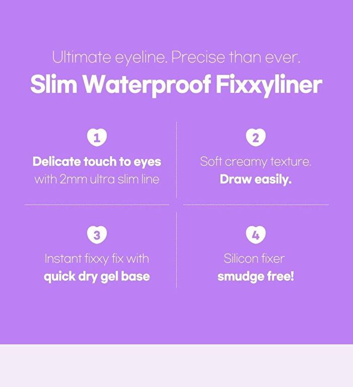 Slim Waterproof Fixxy Liner - 3 Colors - #01 Black