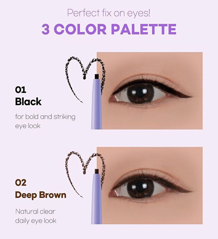 Slim Waterproof Fixxy Liner - 3 Colors - #01 Black