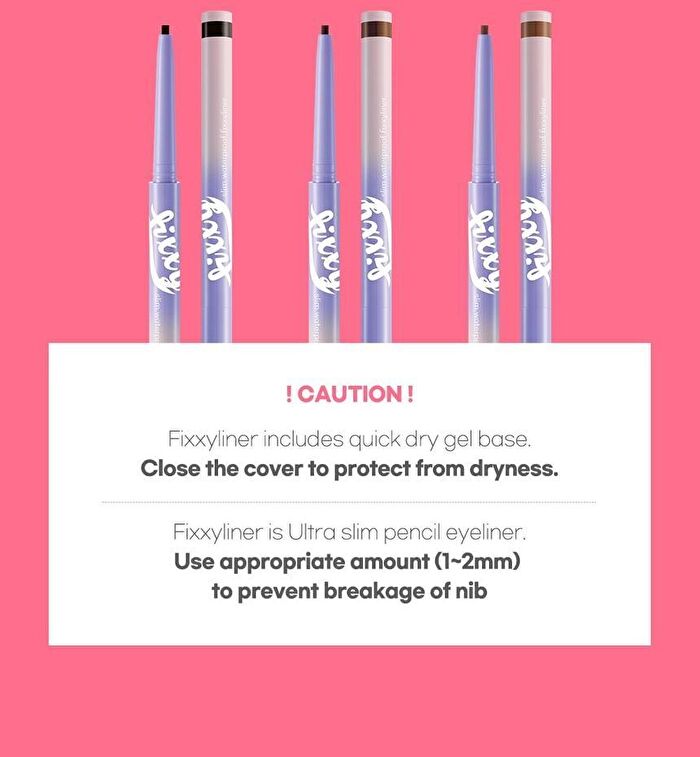 Slim Waterproof Fixxy Liner - 3 Colors - #01 Black